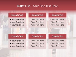 A Man Walking Down A Shopping Mall Holding A Shopping Bag PowerPoint Template