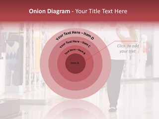 A Man Walking Down A Shopping Mall Holding A Shopping Bag PowerPoint Template