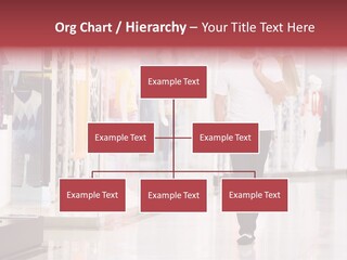 A Man Walking Down A Shopping Mall Holding A Shopping Bag PowerPoint Template