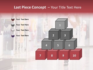 A Man Walking Down A Shopping Mall Holding A Shopping Bag PowerPoint Template