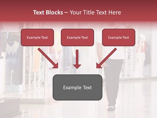 A Man Walking Down A Shopping Mall Holding A Shopping Bag PowerPoint Template