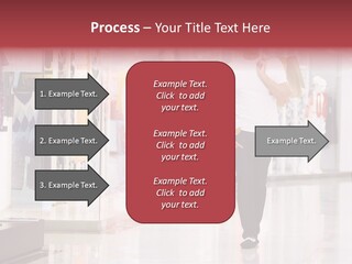 A Man Walking Down A Shopping Mall Holding A Shopping Bag PowerPoint Template