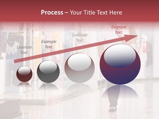 A Man Walking Down A Shopping Mall Holding A Shopping Bag PowerPoint Template