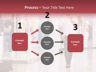 A Man Walking Down A Shopping Mall Holding A Shopping Bag PowerPoint Template