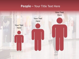 A Man Walking Down A Shopping Mall Holding A Shopping Bag PowerPoint Template