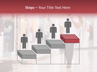 A Man Walking Down A Shopping Mall Holding A Shopping Bag PowerPoint Template