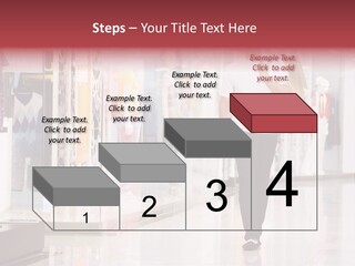 A Man Walking Down A Shopping Mall Holding A Shopping Bag PowerPoint Template