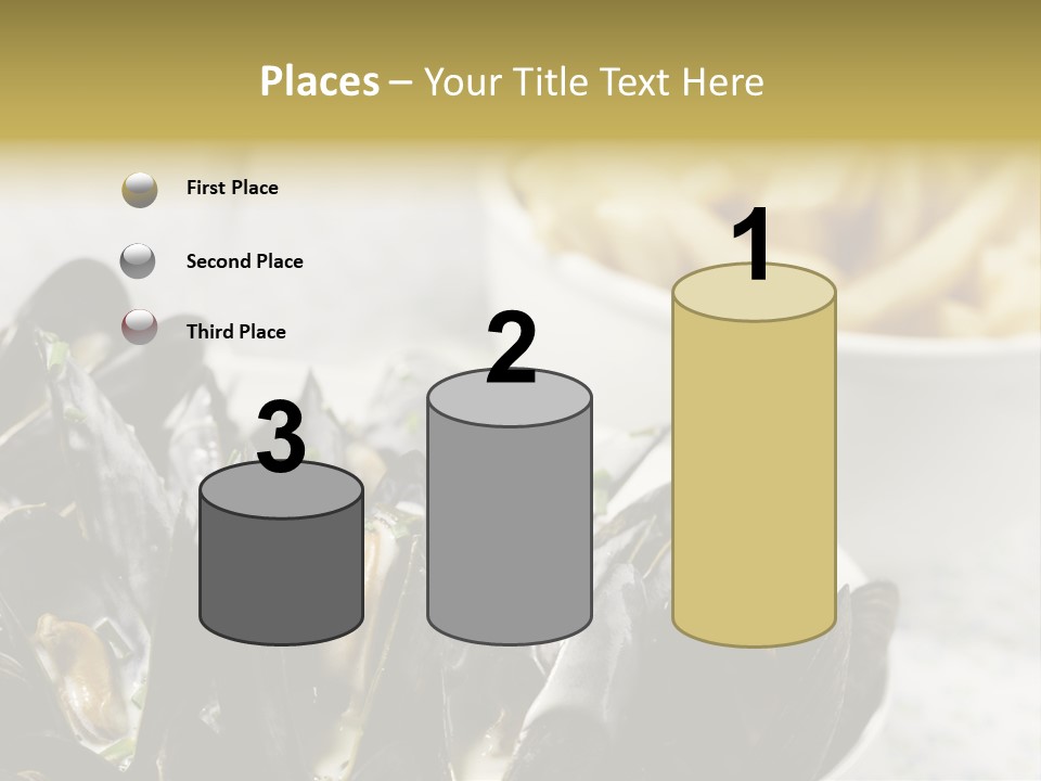 A Plate Of Mussels Next To A Bowl Of Fries PowerPoint Template