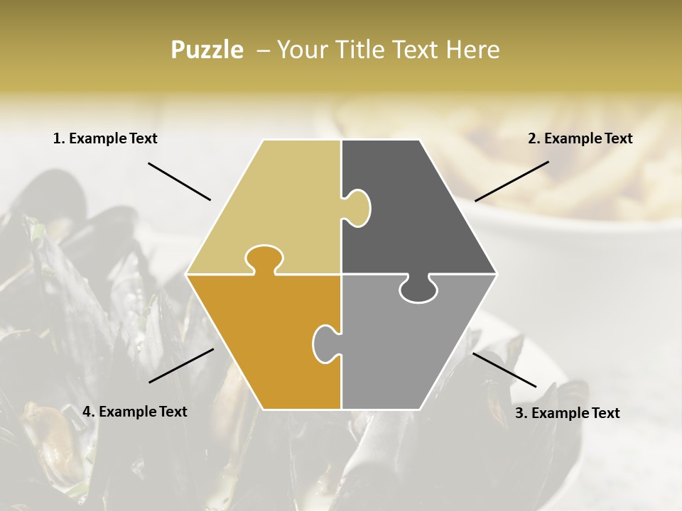 A Plate Of Mussels Next To A Bowl Of Fries PowerPoint Template