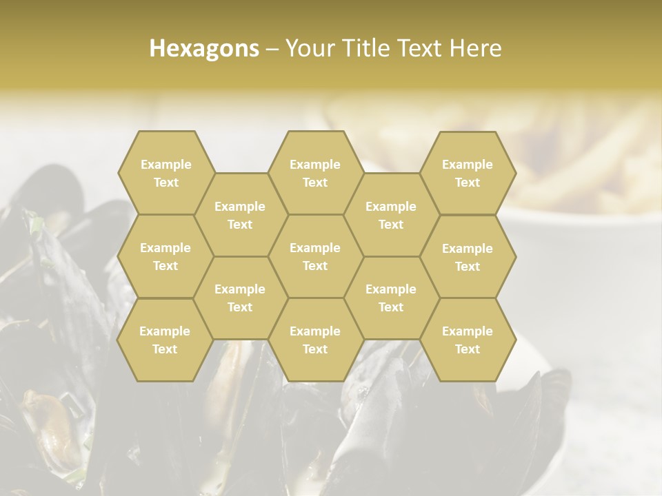 A Plate Of Mussels Next To A Bowl Of Fries PowerPoint Template