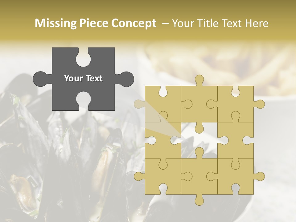 A Plate Of Mussels Next To A Bowl Of Fries PowerPoint Template