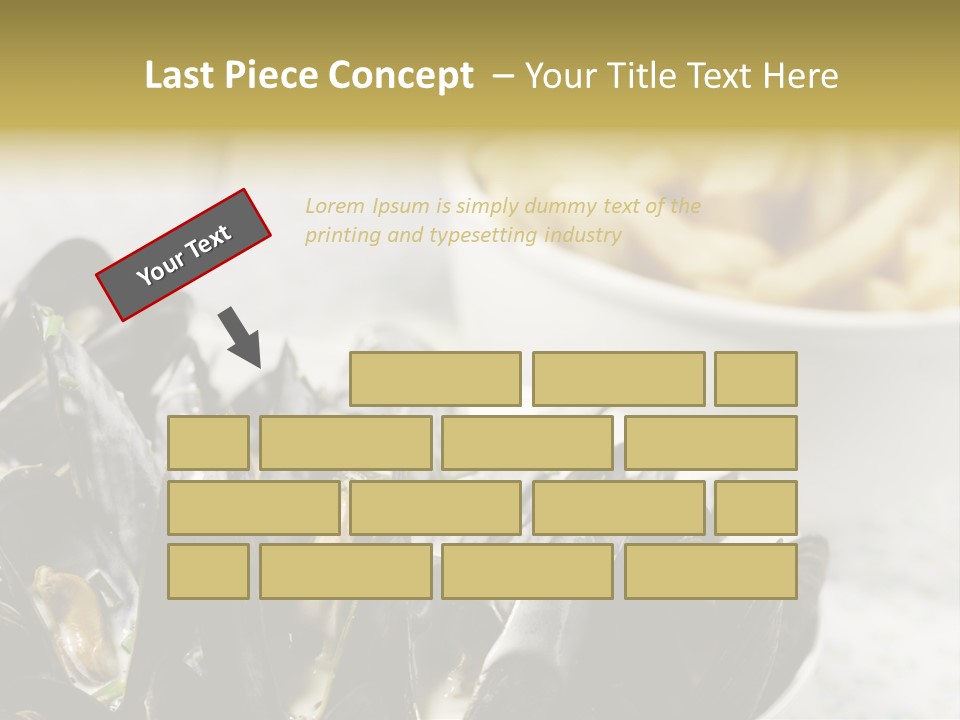 A Plate Of Mussels Next To A Bowl Of Fries PowerPoint Template