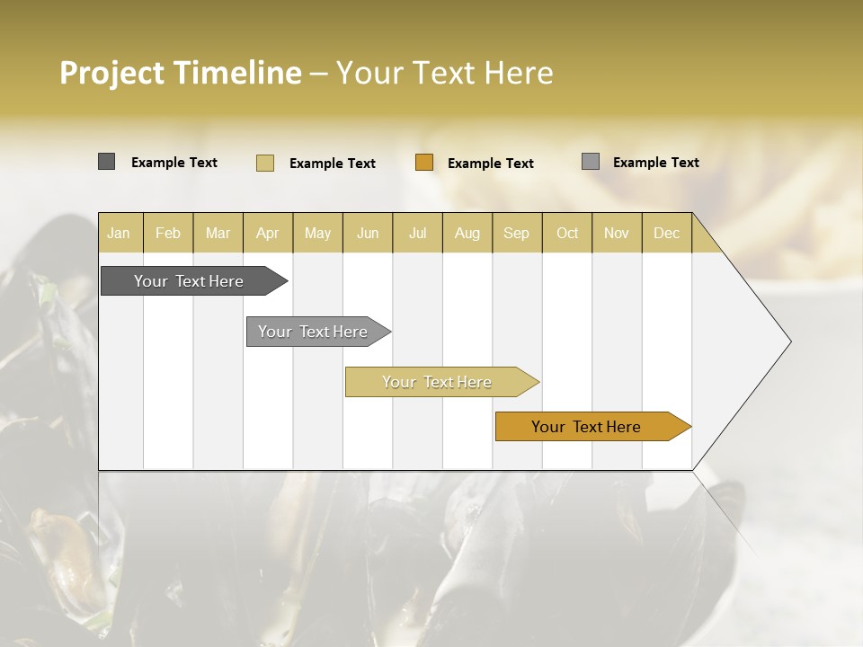 A Plate Of Mussels Next To A Bowl Of Fries PowerPoint Template