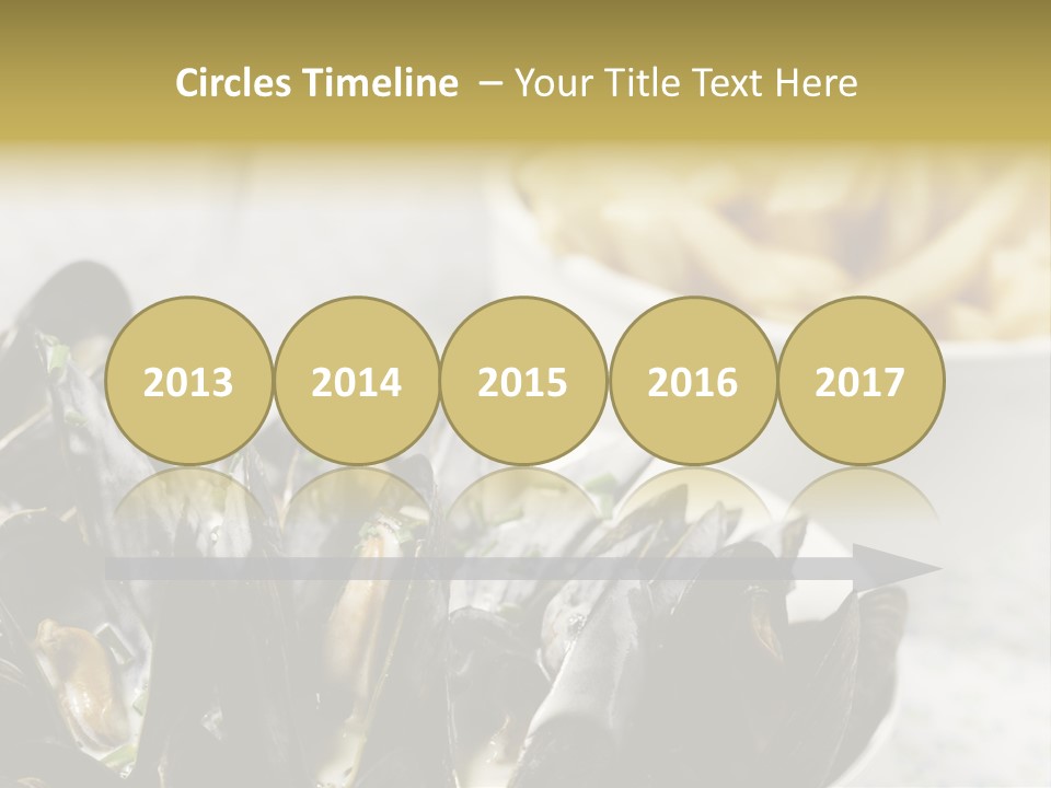 A Plate Of Mussels Next To A Bowl Of Fries PowerPoint Template