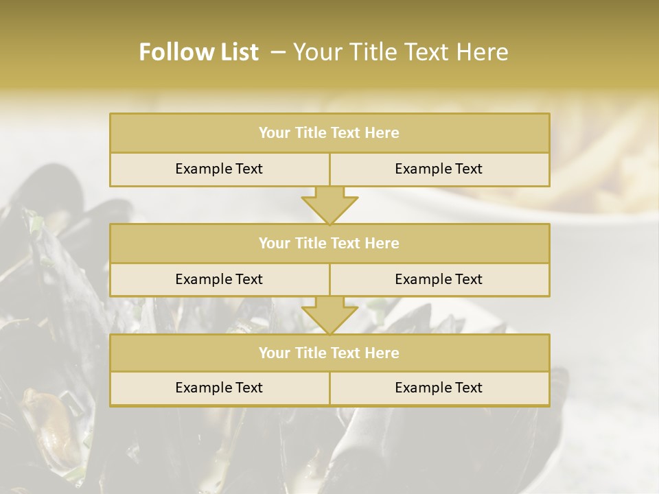 A Plate Of Mussels Next To A Bowl Of Fries PowerPoint Template