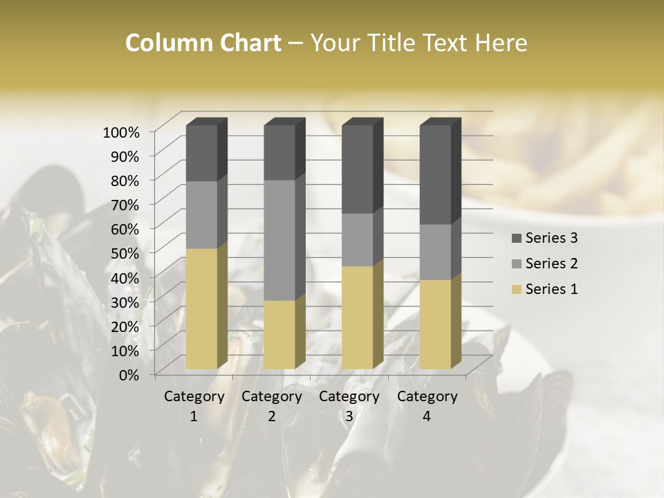 A Plate Of Mussels Next To A Bowl Of Fries PowerPoint Template