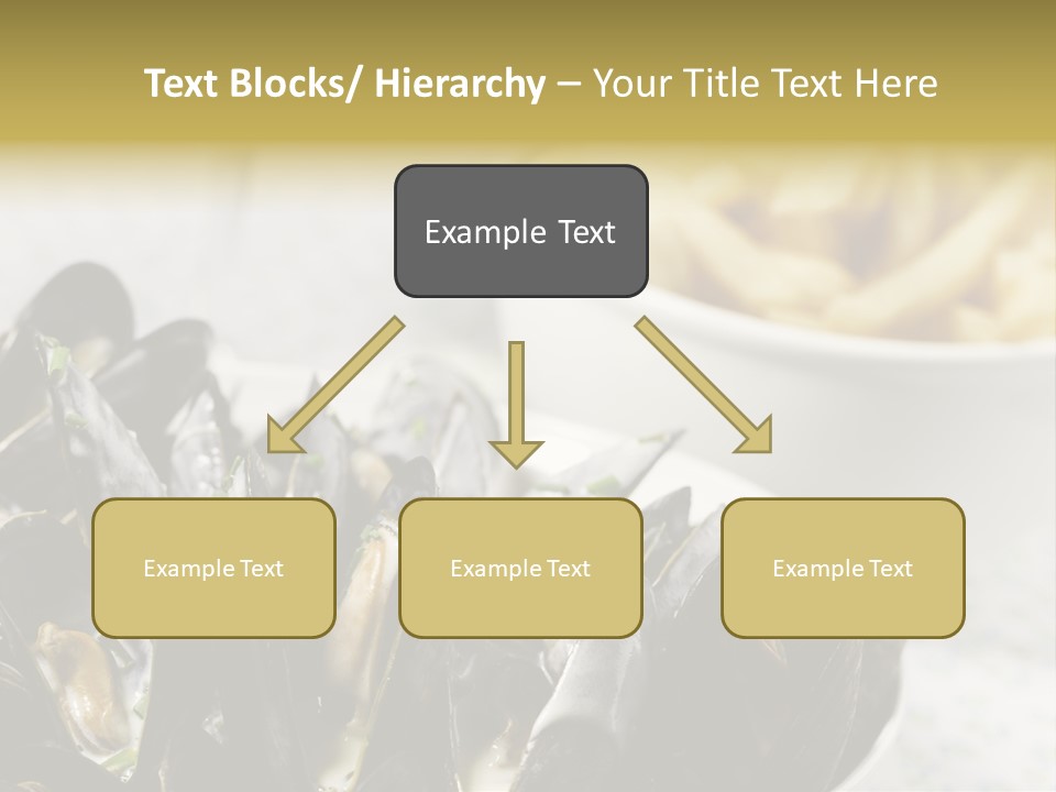 A Plate Of Mussels Next To A Bowl Of Fries PowerPoint Template