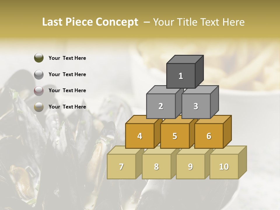 A Plate Of Mussels Next To A Bowl Of Fries PowerPoint Template