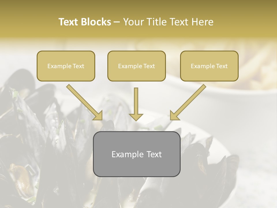 A Plate Of Mussels Next To A Bowl Of Fries PowerPoint Template