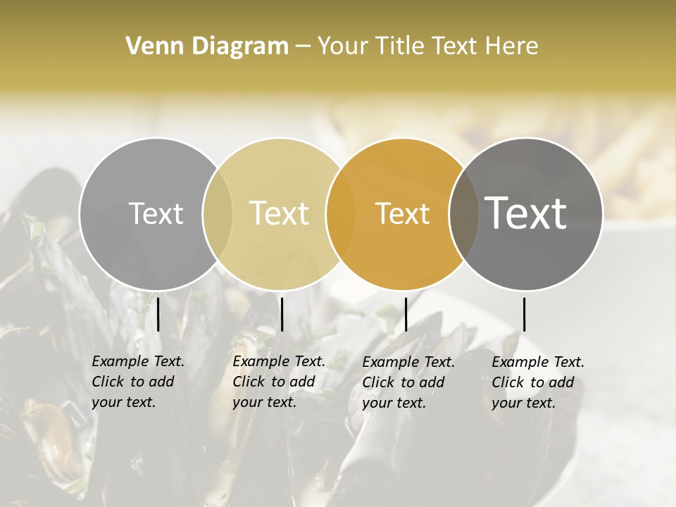 A Plate Of Mussels Next To A Bowl Of Fries PowerPoint Template