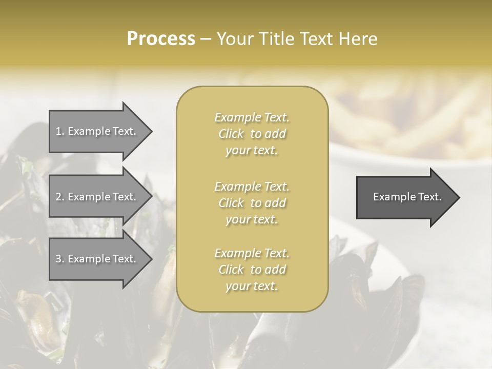 A Plate Of Mussels Next To A Bowl Of Fries PowerPoint Template