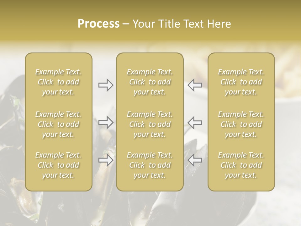 A Plate Of Mussels Next To A Bowl Of Fries PowerPoint Template