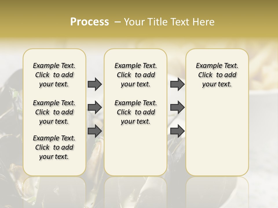 A Plate Of Mussels Next To A Bowl Of Fries PowerPoint Template