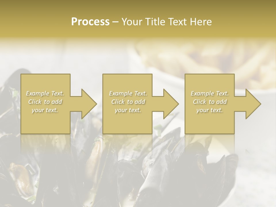 A Plate Of Mussels Next To A Bowl Of Fries PowerPoint Template