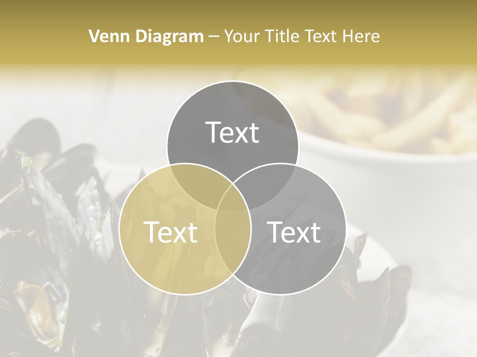 A Plate Of Mussels Next To A Bowl Of Fries PowerPoint Template