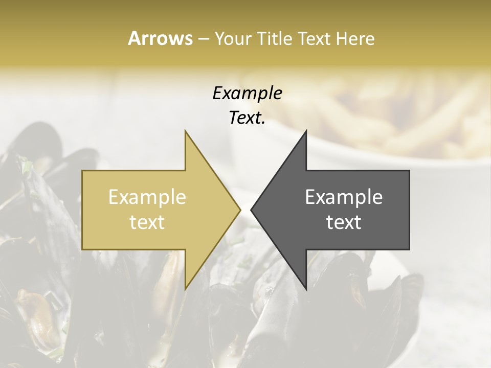 A Plate Of Mussels Next To A Bowl Of Fries PowerPoint Template