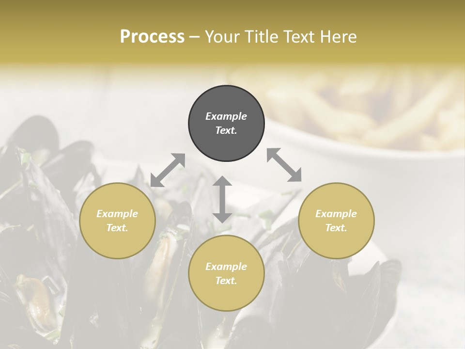A Plate Of Mussels Next To A Bowl Of Fries PowerPoint Template