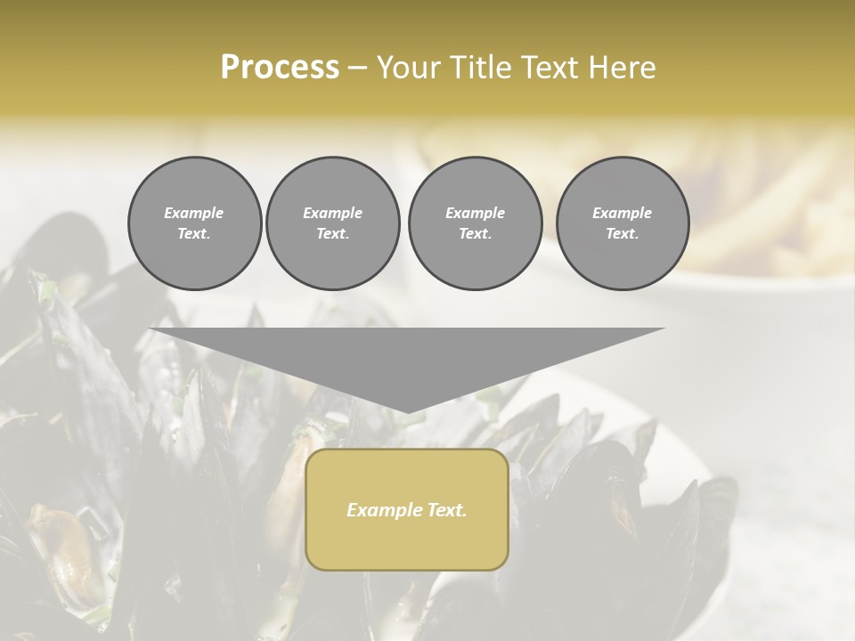 A Plate Of Mussels Next To A Bowl Of Fries PowerPoint Template