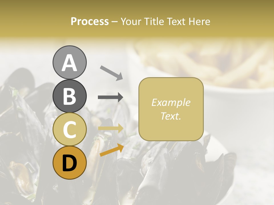 A Plate Of Mussels Next To A Bowl Of Fries PowerPoint Template