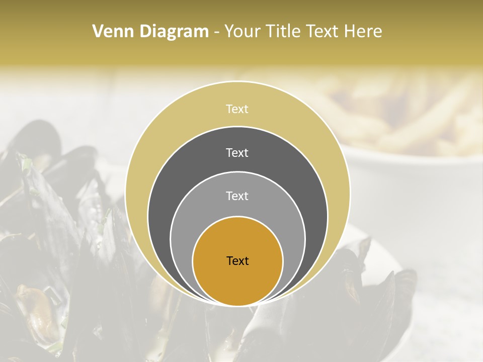 A Plate Of Mussels Next To A Bowl Of Fries PowerPoint Template