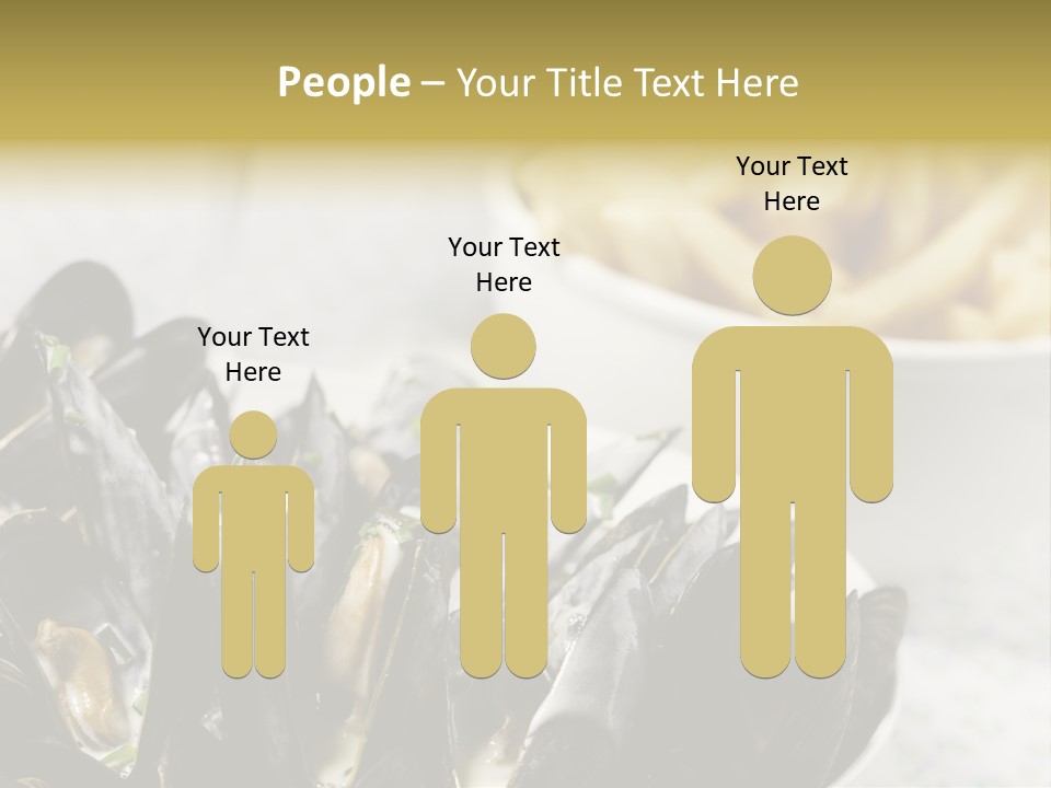 A Plate Of Mussels Next To A Bowl Of Fries PowerPoint Template
