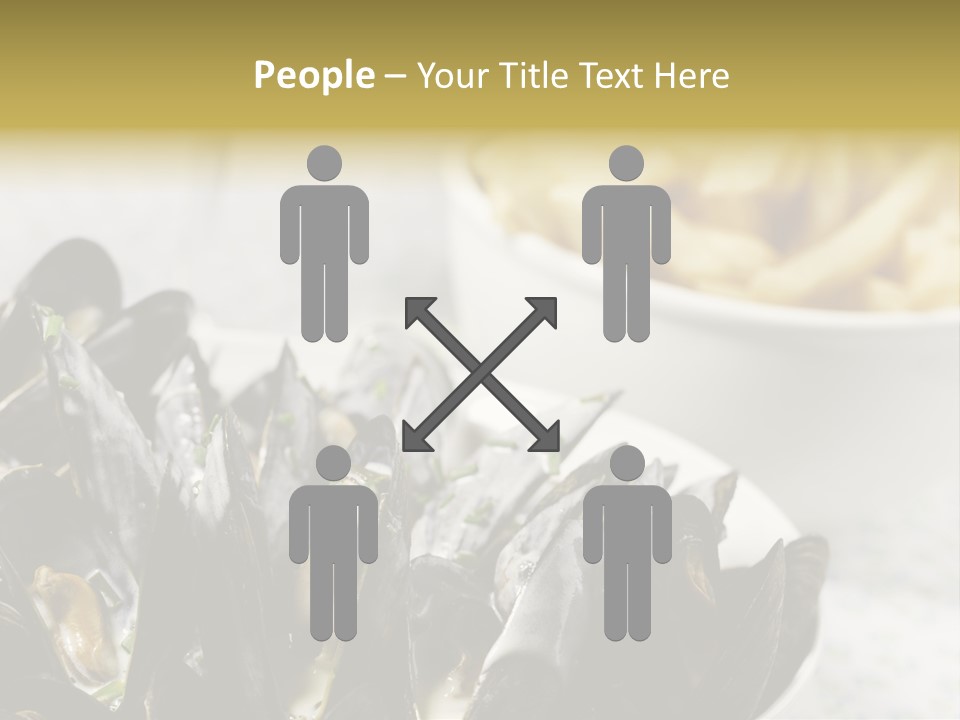 A Plate Of Mussels Next To A Bowl Of Fries PowerPoint Template