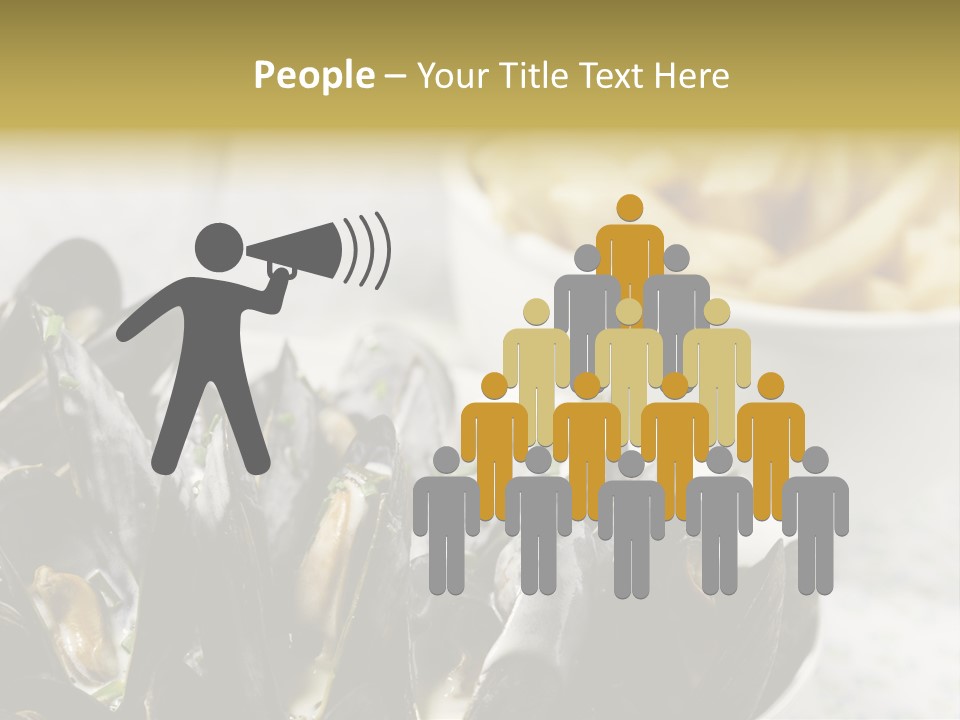 A Plate Of Mussels Next To A Bowl Of Fries PowerPoint Template