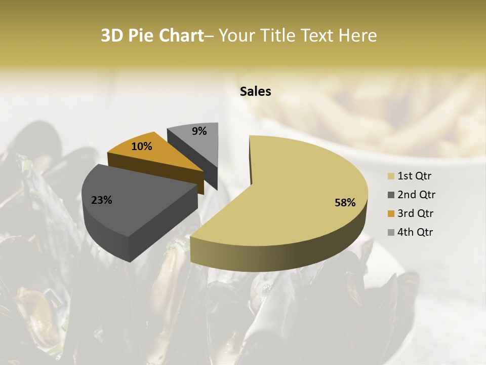 A Plate Of Mussels Next To A Bowl Of Fries PowerPoint Template