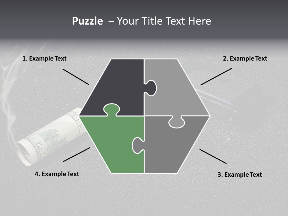 A Gun With Money Coming Out Of It PowerPoint Template