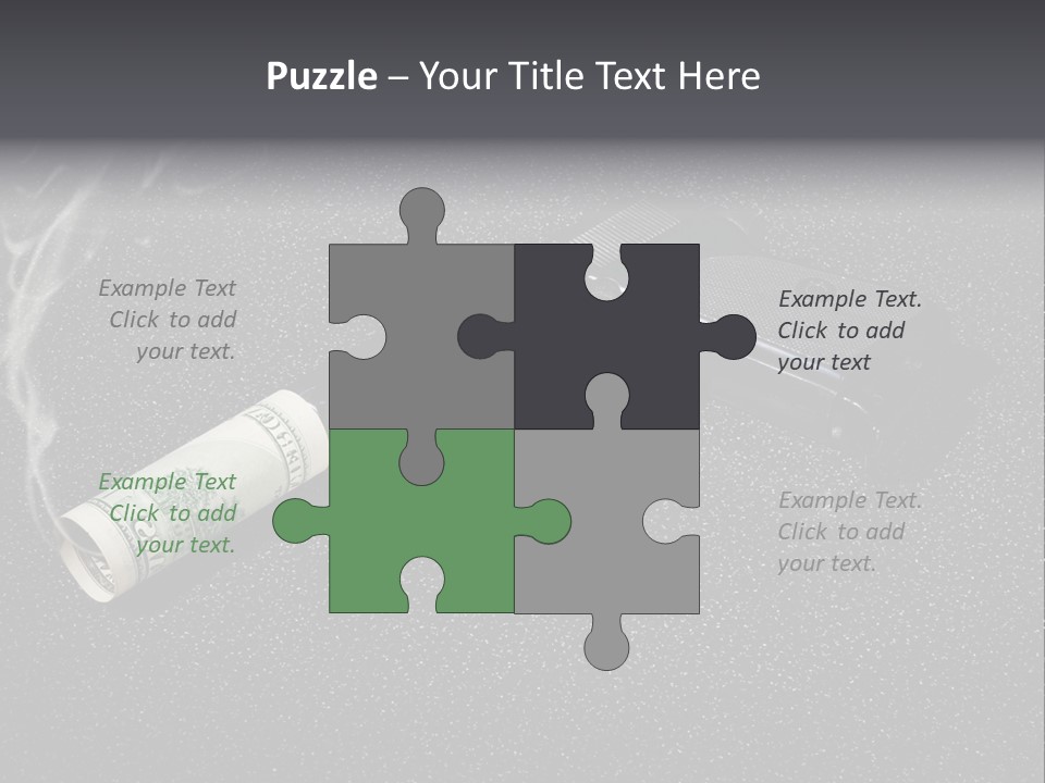 A Gun With Money Coming Out Of It PowerPoint Template