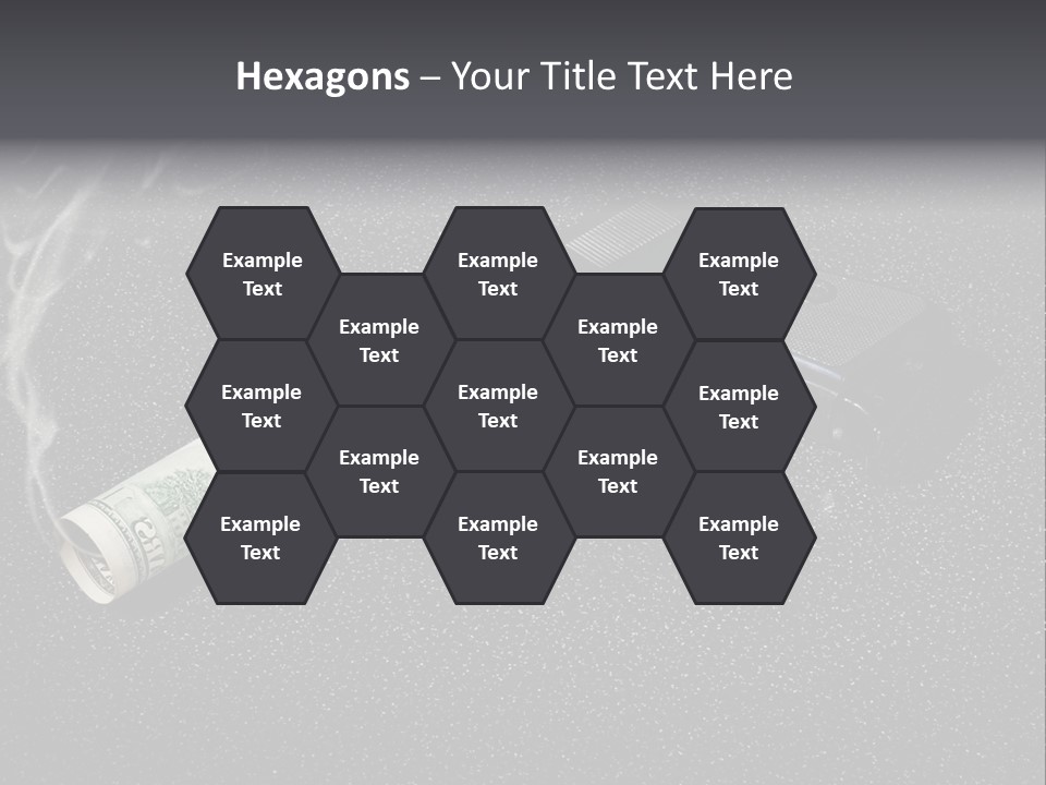 A Gun With Money Coming Out Of It PowerPoint Template