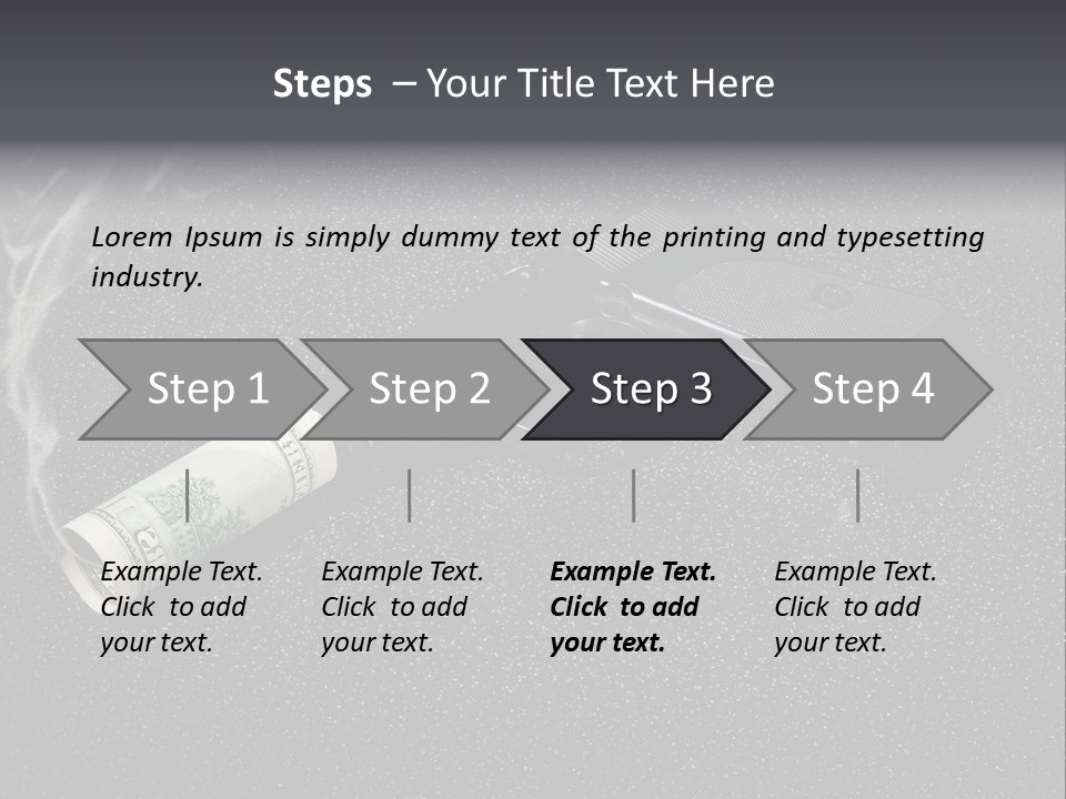 A Gun With Money Coming Out Of It PowerPoint Template