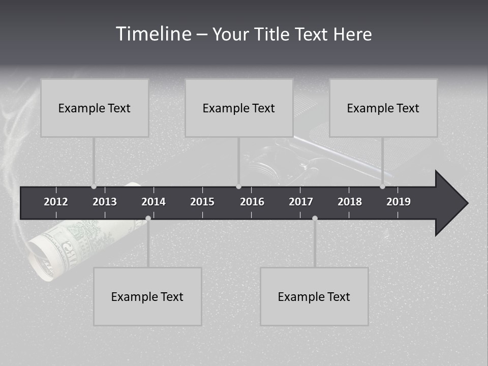 A Gun With Money Coming Out Of It PowerPoint Template