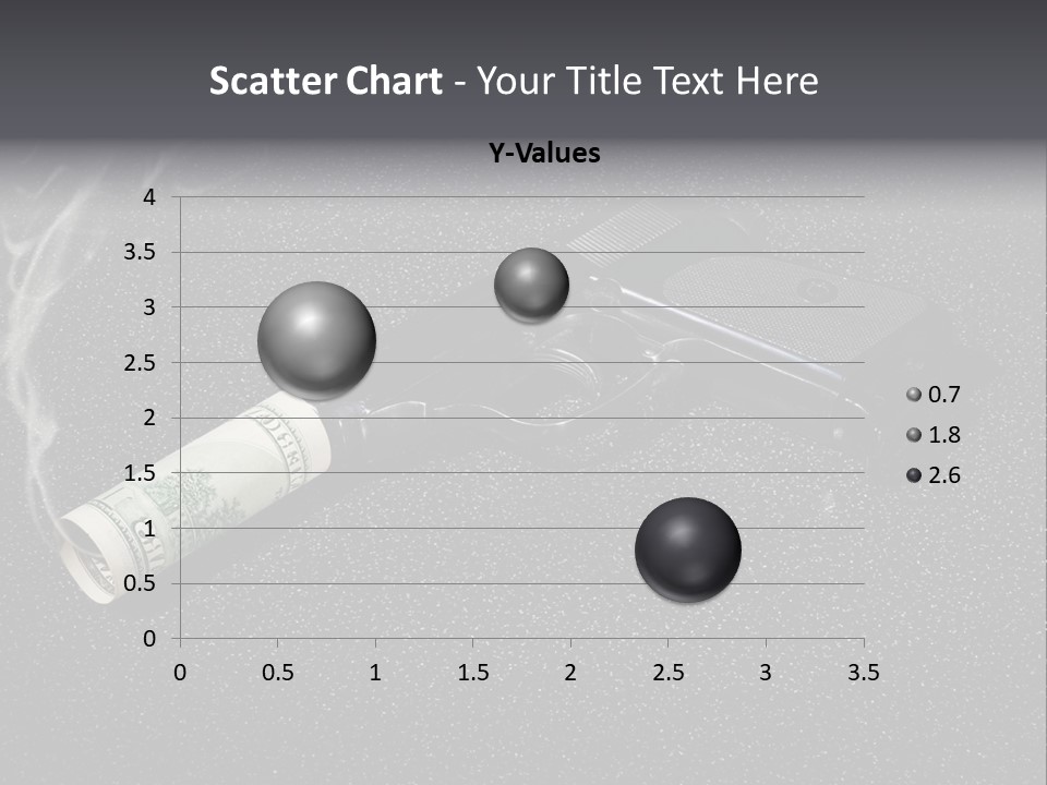 A Gun With Money Coming Out Of It PowerPoint Template
