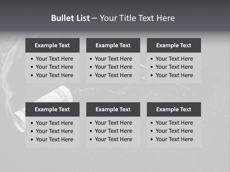A Gun With Money Coming Out Of It PowerPoint Template