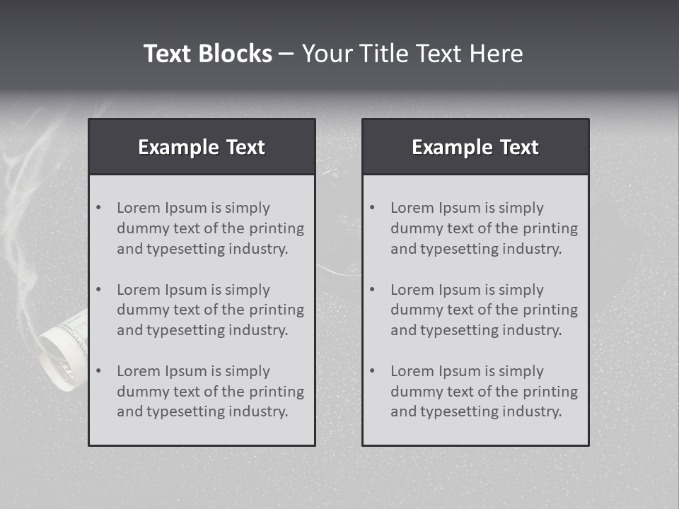 A Gun With Money Coming Out Of It PowerPoint Template