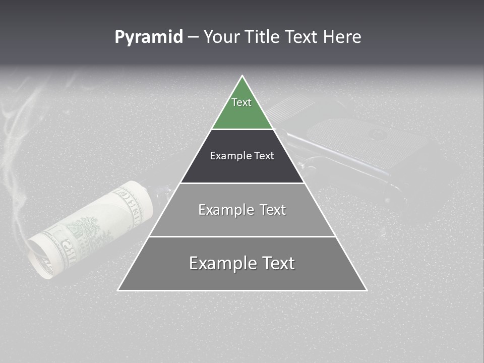 A Gun With Money Coming Out Of It PowerPoint Template