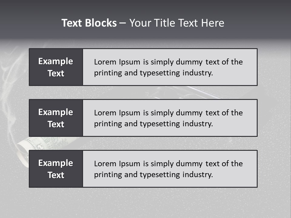 A Gun With Money Coming Out Of It PowerPoint Template