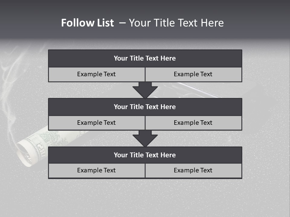 A Gun With Money Coming Out Of It PowerPoint Template