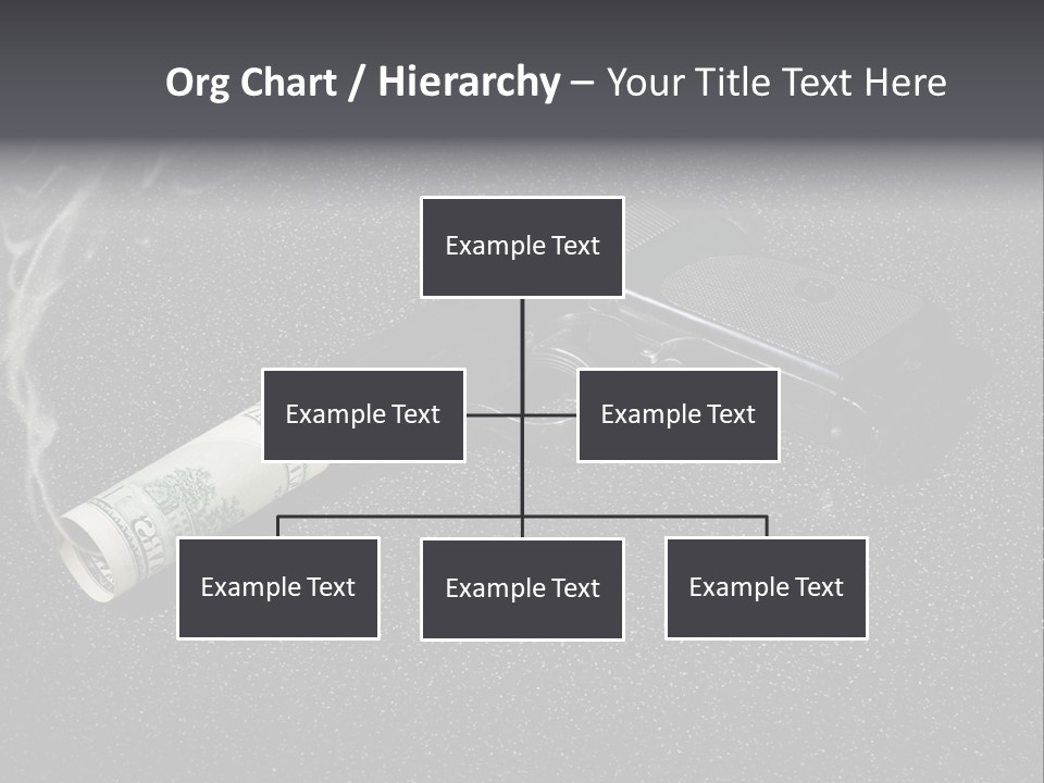 A Gun With Money Coming Out Of It PowerPoint Template